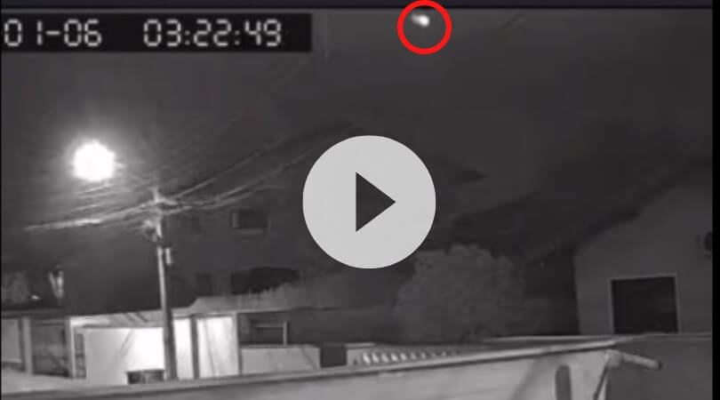 Imagens de câmeras de segurança mostram o objeto no céu
