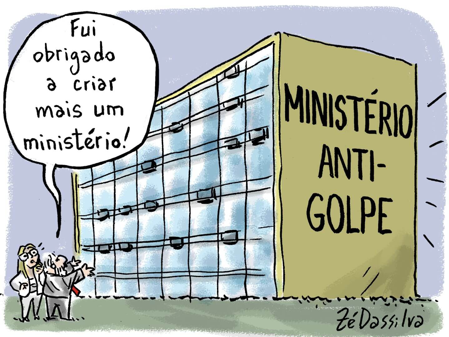 Lula afirmando que criou um novo ministério, chamado ministério anti-golpe