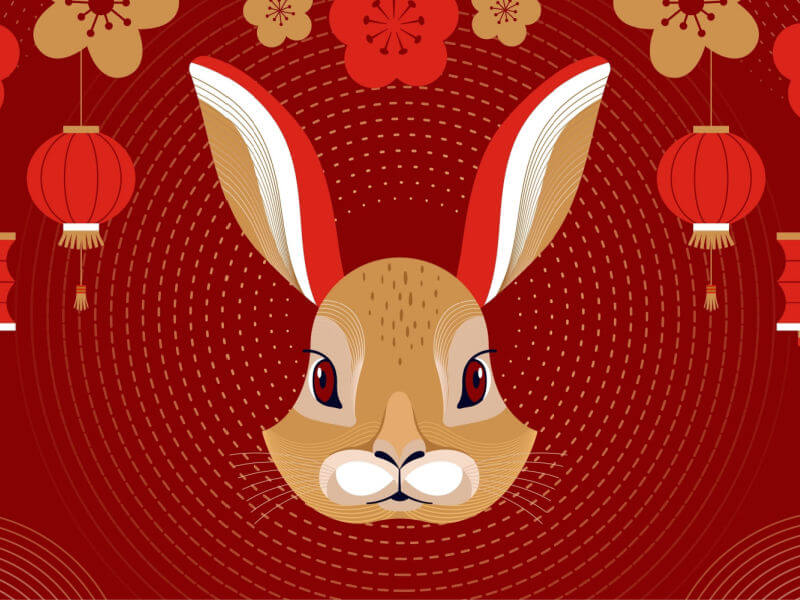 Ilustração da cabeça de um colho em tons de vermelho e marrom