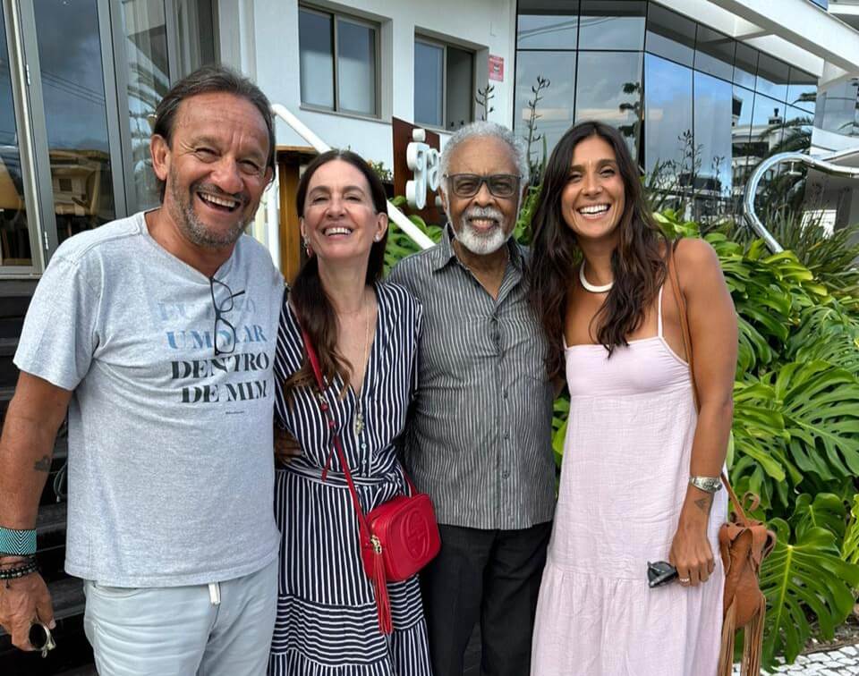 Pedro Sirotsky, Paula Paze, Gilberto Gil e Flora em Florianópolis