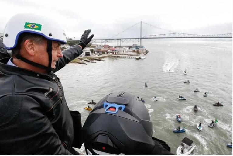 Bolsonaro esteve em Santa Catarina em algumas ocasiões em 2021