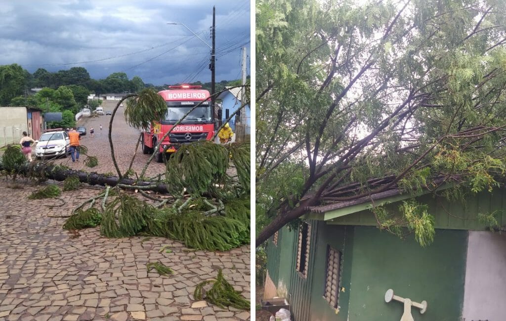 Fortes chuvas atingiram o Oeste catarinense no fim de semana