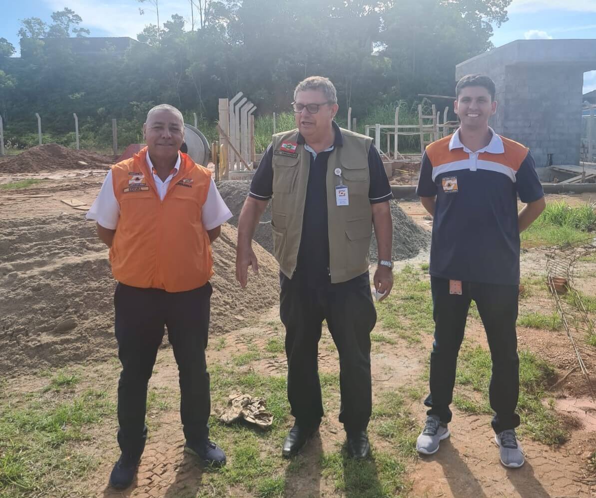 Coronel Armando visitou as obras no local em Joinville onde será instalado o radar
