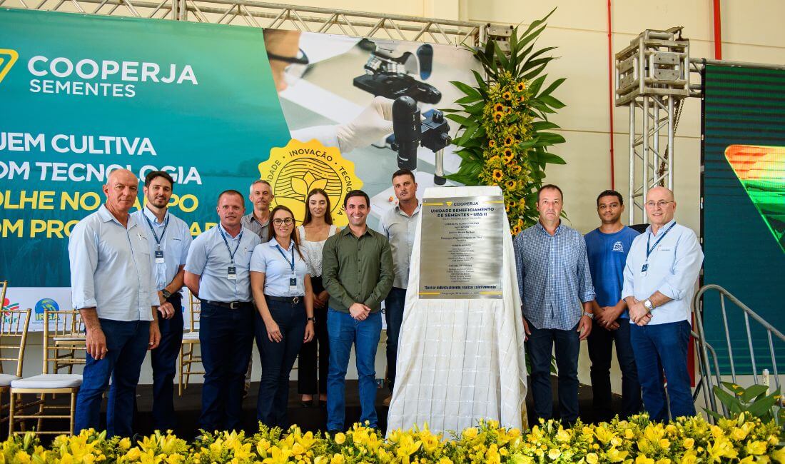 A cooperativa agroindustrial Cooperja, inaugurou uma Unidade de Beneficiamento de Sementes (UBS) em RS
