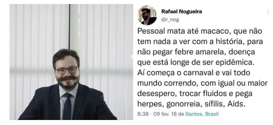 Conta de Rafael Nogueira no Twitter