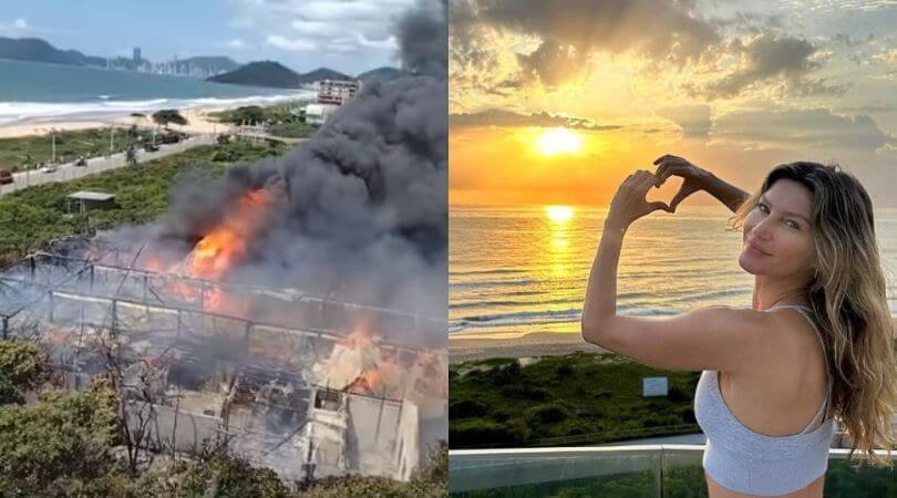 Moradores de residencial onde Gisele ficou filmaram incêndio