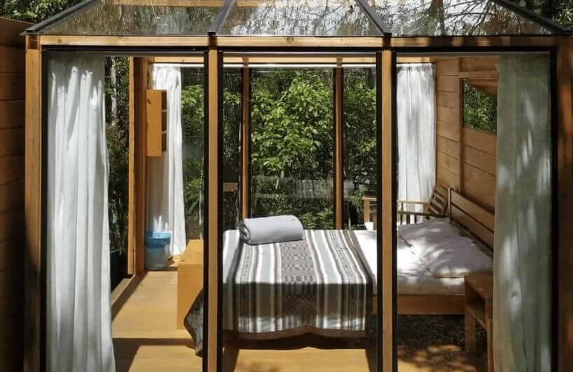 Cabana de vidro fica em Alfredo Wagner, na Grande Florianópolis