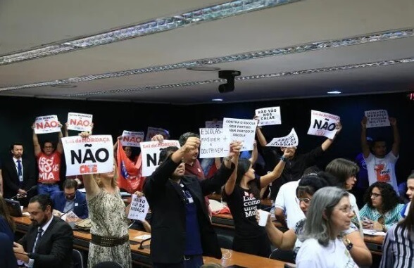 Protesto contra programa Escola Sem Partido no Congresso Nacional