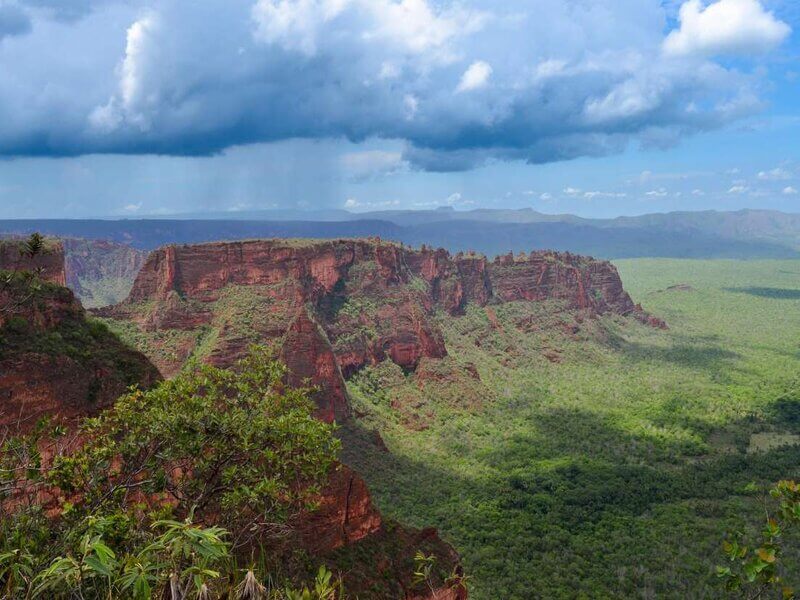Vista aérea da Chapada dos Guimarães em Mato Grosso