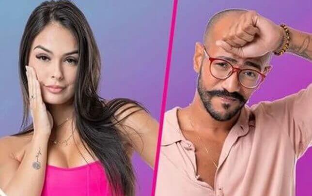 Larissa e Alface disputam a permanência na casa (Foto: Globo)