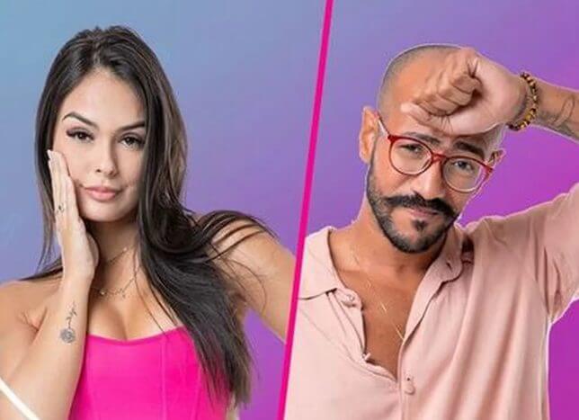 Larissa e Alface disputam a permanência na casa (Foto: Globo)