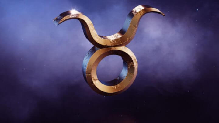 Ilustração do signo de Touro em 3D