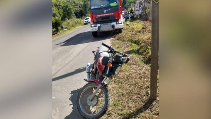 Motociclista ficou ferido