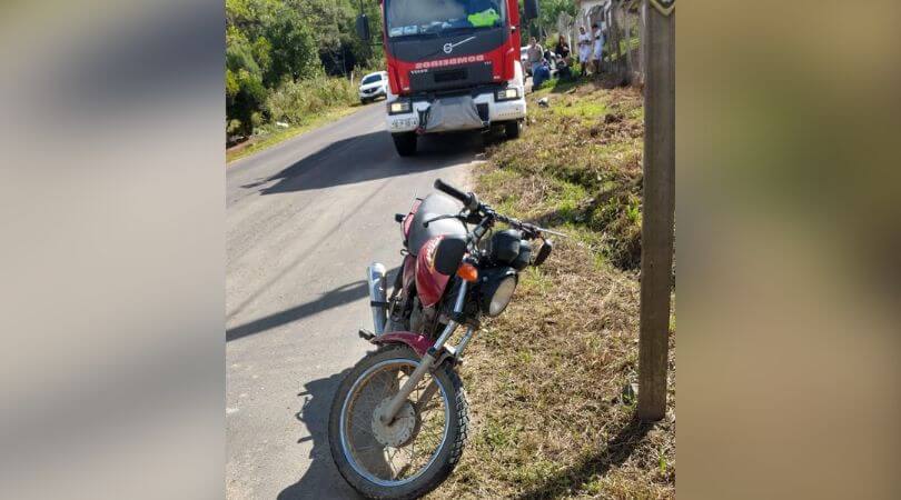 Motociclista ficou ferido