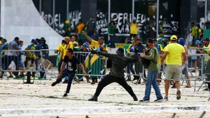 Golpistas depredaram prédios dos Três Poderes em Brasília (Foto: Marcelo Camargo/Agência Brasil)