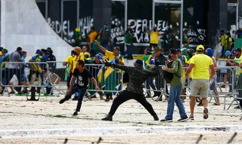 Golpistas depredaram prédios dos Três Poderes em Brasília (Foto: Marcelo Camargo/Agência Brasil)
