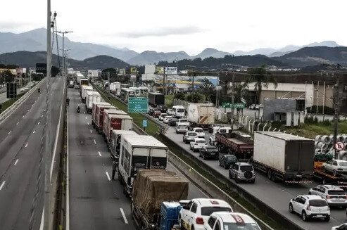 Bloqueio em rodovia de SC