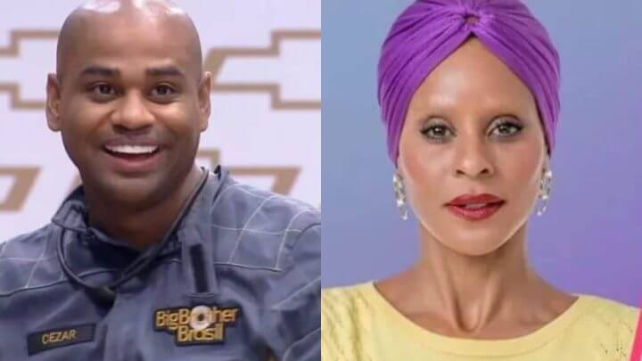 Cezar e Aline disputam a permanência na casa (Foto: Globo)