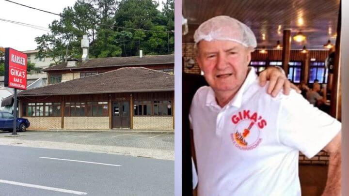 "Sr. Gikas", como era chamado, gostava de assar carnes aos clientes