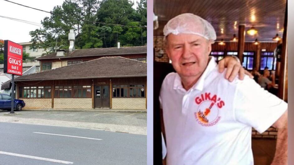 "Sr. Gikas", como era chamado, gostava de assar carnes aos clientes