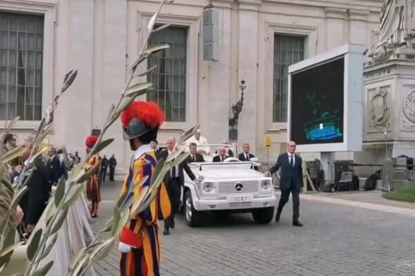 Papa celebrou Missa de Domingo de Ramos (2) (Foto: reprodução)