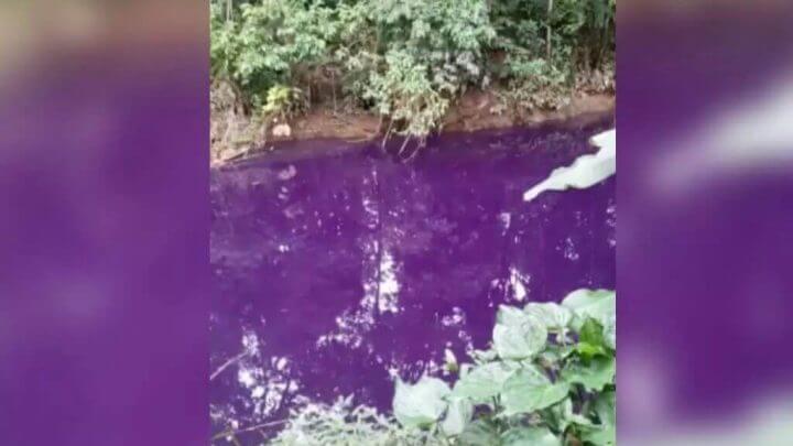 Coloração anormal foi vista no rio do Braço no último sábado
