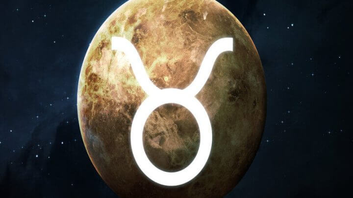 Ilustração do signo de Touro no planeta Vênus