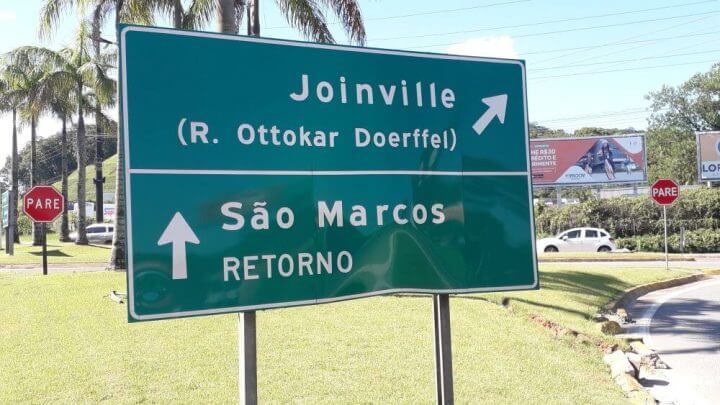 Ottokar Doerffel é um dos principais acessos de Joinville pela BR-101