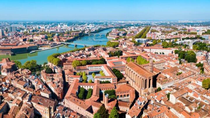 Vista panorâmica de Toulouse, na França