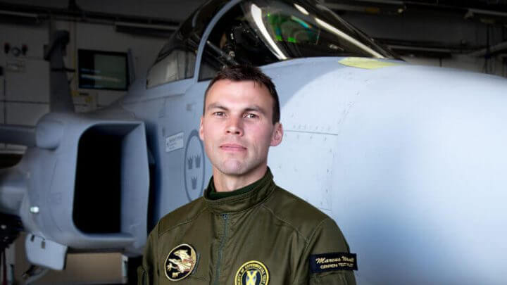 Marcus Wandt é piloto de testes da Saab