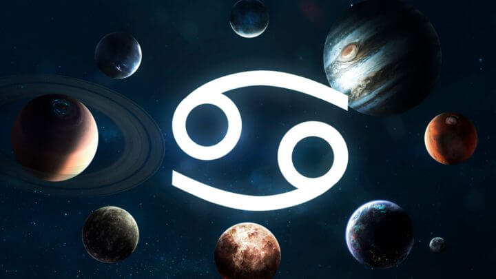 Signo do Zodíaco - Câncer. Meio do sistema Solar