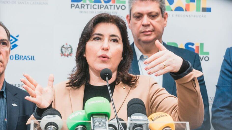 Simone Tebet visitou SC para audiência sobre PPA 2024/2027