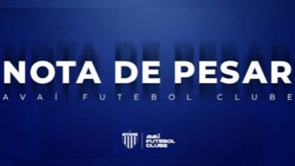 Avaí publicou nota de pesar pela morte do filho do lateral Natanael