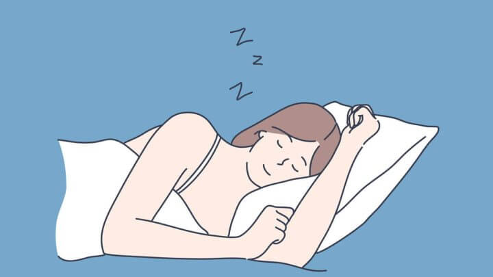 Ilustração de uma mulher dormindo