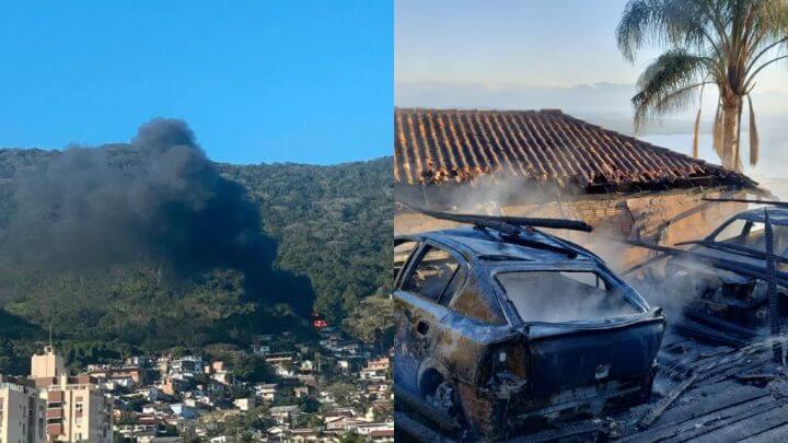 Incêndio ocorreu na tarde deste domingo