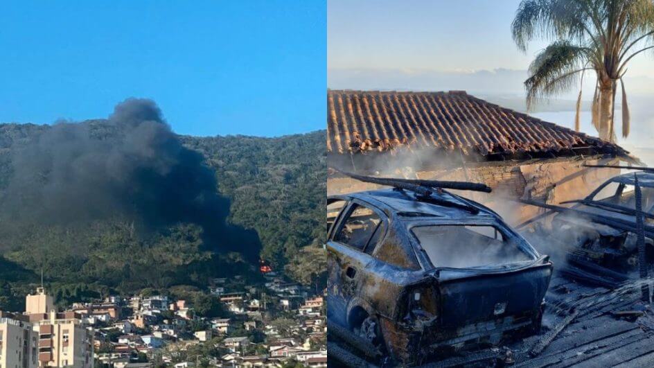 Incêndio ocorreu na tarde deste domingo